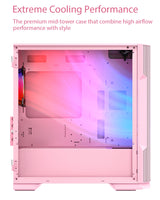 Vetroo M03 M-ATX Gaming PC Case, 4 colors