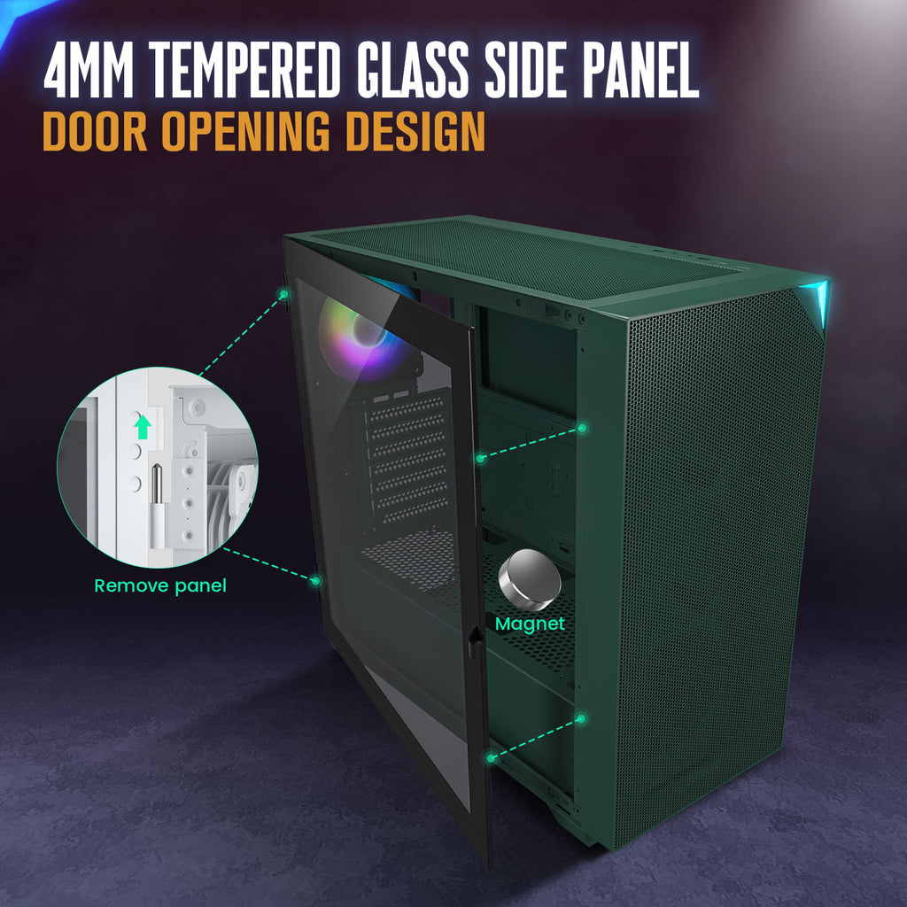Vetroo AL800 E-ATX PC Case, Support 360mm AIO, Up to 10 Fans, Suitable for RTX 50 Series GPUs