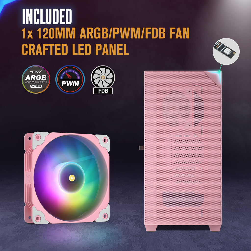 Vetroo AL800 E-ATX PC Case, Support 360mm AIO, Up to 10 Fans, Suitable for RTX 50 Series GPUs