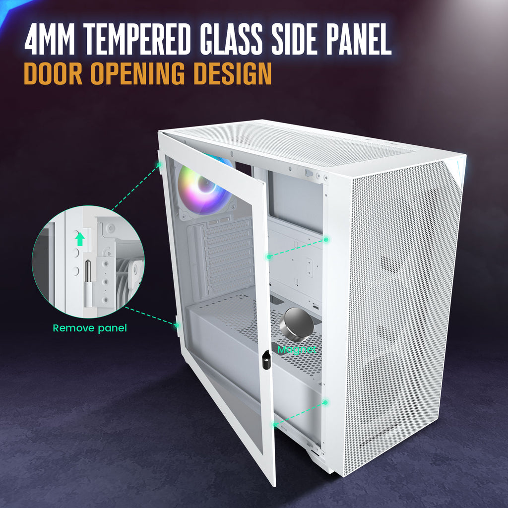 Vetroo AL800 E-ATX PC Case, Support 360mm AIO, Up to 10 Fans, Suitable for RTX 50 Series GPUs