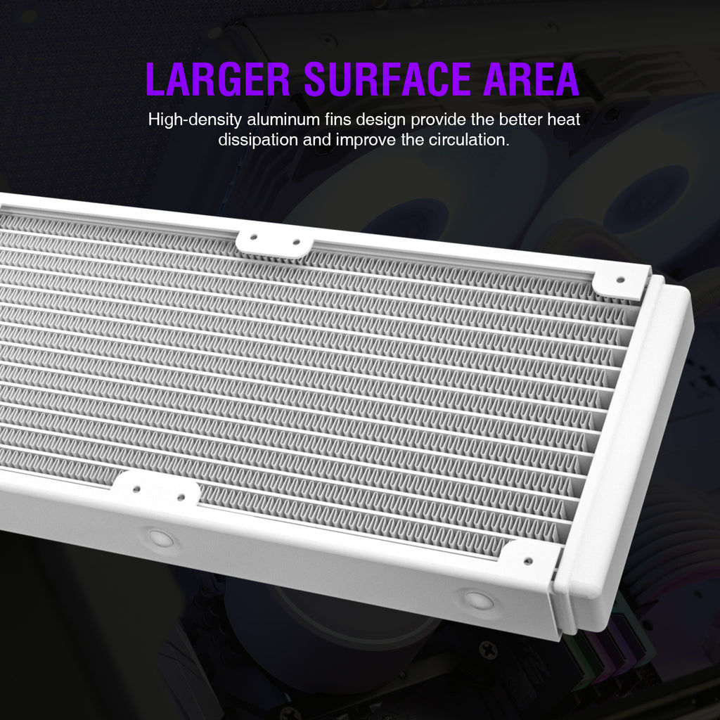 Vetroo V240 Liquid CPU Cooler 240mm Addressable RGB & PWM Pump & Fans 250W TDP AIO Water Cooler w/Controller Hub for Intel LGA 1851/1700/1200/115X AMD AM5/AM4 for Gaming Console