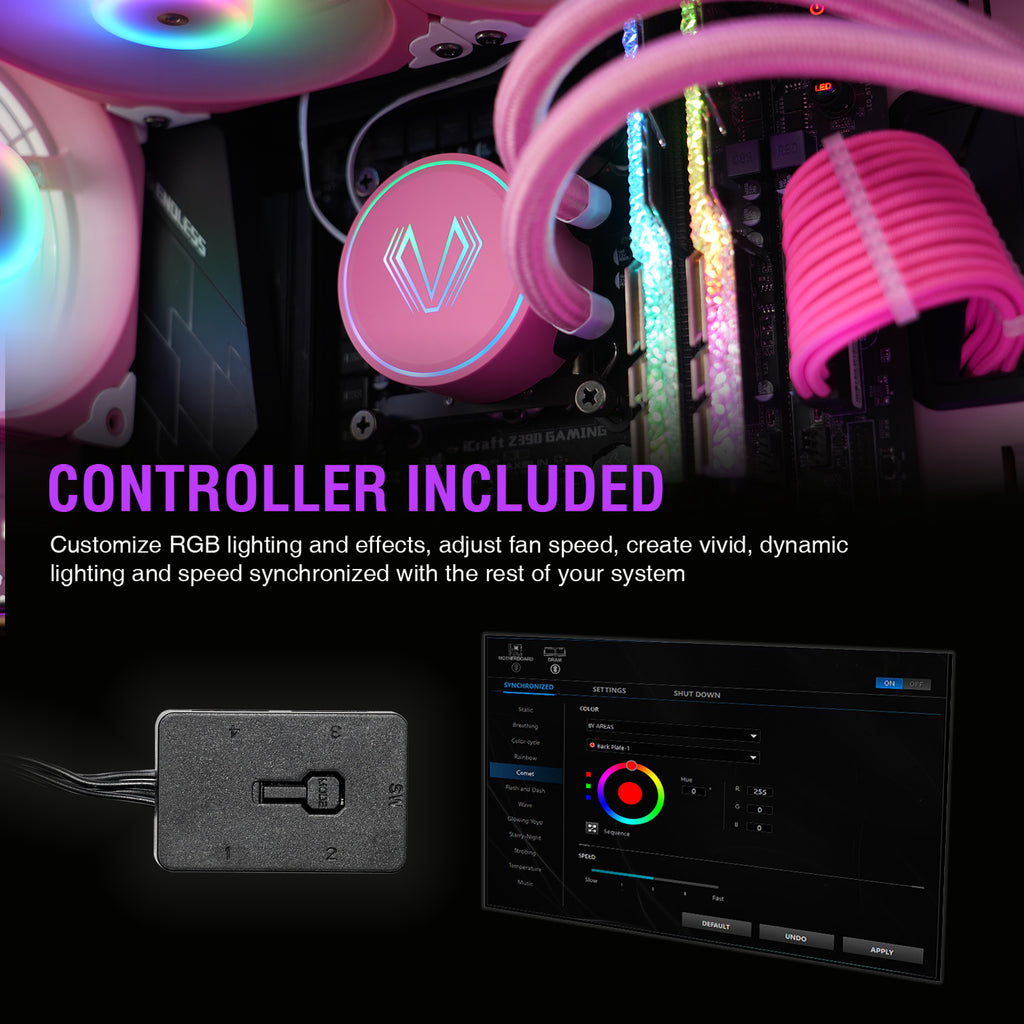 Vetroo V360 Liquid CPU Cooler, 3X 120mm Addressable RGB & PWM Fans/Pump, 360mm Radiator 290W TDP AIO Water Cooler w/Controller Hub for Intel LGA 1851/1700/1200/115X AMD AM5/AM4, for Gaming Console