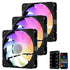 Vetroo SA-140 3-Pack 140mm Addressable RGB & PWM Motherboard Sync Computer PC Cooling Fans with Controller Low Noise High Performance 4-Pin 1200 RPM Hydraulic Bearing