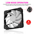 Vetroo SA-140 3-Pack 140mm Addressable RGB & PWM Motherboard Sync Computer PC Cooling Fans with Controller Low Noise High Performance 4-Pin 1200 RPM Hydraulic Bearing