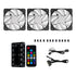 Vetroo SA-140 3-Pack 140mm Addressable RGB & PWM Motherboard Sync Computer PC Cooling Fans with Controller Low Noise High Performance 4-Pin 1200 RPM Hydraulic Bearing