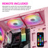 Vetroo SA-140 3-Pack 140mm Addressable RGB & PWM Motherboard Sync Computer PC Cooling Fans with Controller Low Noise High Performance 4-Pin 1200 RPM Hydraulic Bearing