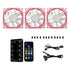 Vetroo SA-140 3-Pack 140mm Addressable RGB & PWM Motherboard Sync Computer PC Cooling Fans with Controller Low Noise High Performance 4-Pin 1200 RPM Hydraulic Bearing