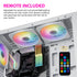 Vetroo SA-140 3-Pack 140mm Addressable RGB & PWM Motherboard Sync Computer PC Cooling Fans with Controller Low Noise High Performance 4-Pin 1200 RPM Hydraulic Bearing
