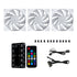 Vetroo SA-140 3-Pack 140mm Addressable RGB & PWM Motherboard Sync Computer PC Cooling Fans with Controller Low Noise High Performance 4-Pin 1200 RPM Hydraulic Bearing