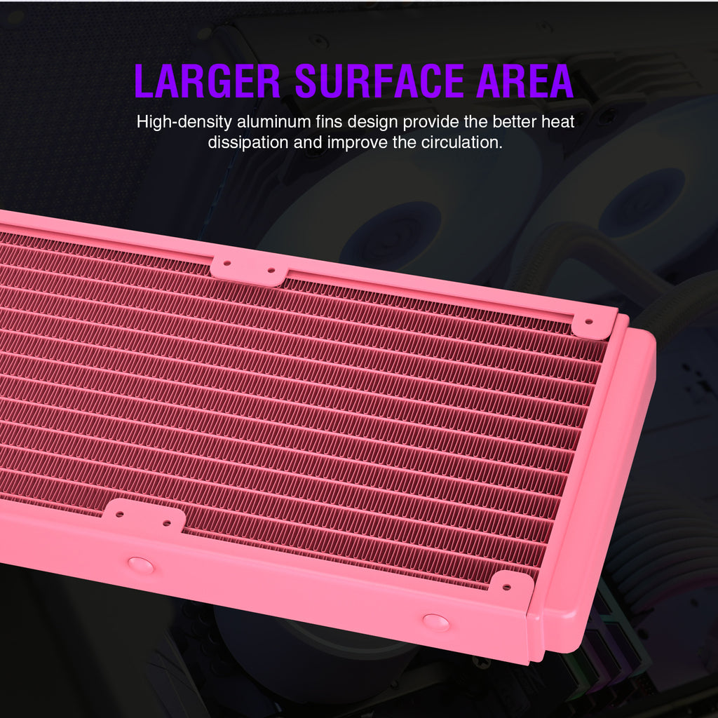 Vetroo V240 Liquid CPU Cooler 240mm Addressable RGB & PWM Pump & Fans 250W TDP AIO Water Cooler w/Controller Hub for Intel LGA 1851/1700/1200/115X AMD AM5/AM4 for Gaming Console