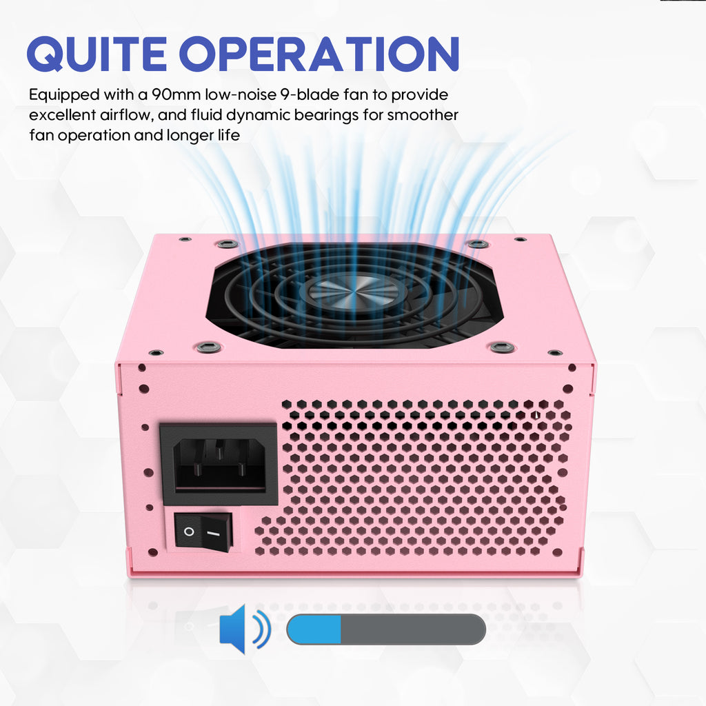 Vetroo 850W SFX Power Supply ATX 3.1 & PCIE 5.1 Ready, 80 Plus Gold Certificate Fully Modular, 90mm FDB Fan for Low-Noise Operation, SFX-to-ATX Bracket, 10-Year Warranty