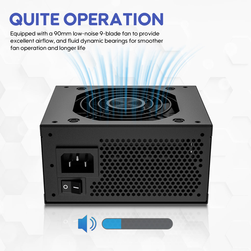 Vetroo 850W SFX Power Supply ATX 3.1 & PCIE 5.1 Ready, 80 Plus Gold Certificate Fully Modular, 90mm FDB Fan for Low-Noise Operation, SFX-to-ATX Bracket, 10-Year Warranty