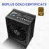 Vetroo 850W SFX Power Supply ATX 3.1 & PCIE 5.1 Ready, 80 Plus Gold Certificate Fully Modular, 90mm FDB Fan for Low-Noise Operation, SFX-to-ATX Bracket, 10-Year Warranty