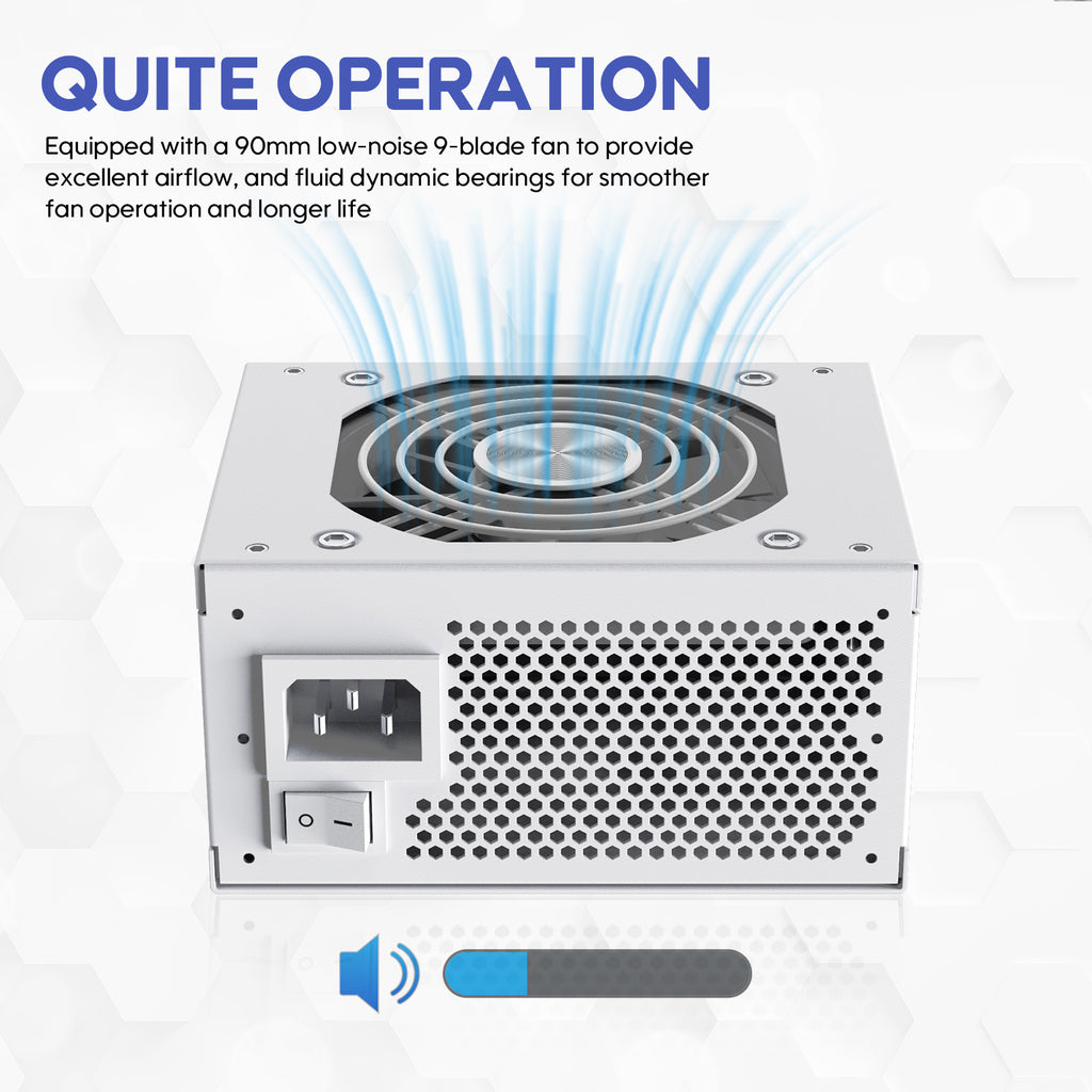 Vetroo 850W SFX Power Supply ATX 3.1 & PCIE 5.1 Ready, 80 Plus Gold Certificate Fully Modular, 90mm FDB Fan for Low-Noise Operation, SFX-to-ATX Bracket, 10-Year Warranty