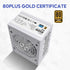 Vetroo 850W SFX Power Supply ATX 3.1 & PCIE 5.1 Ready, 80 Plus Gold Certificate Fully Modular, 90mm FDB Fan for Low-Noise Operation, SFX-to-ATX Bracket, 10-Year Warranty
