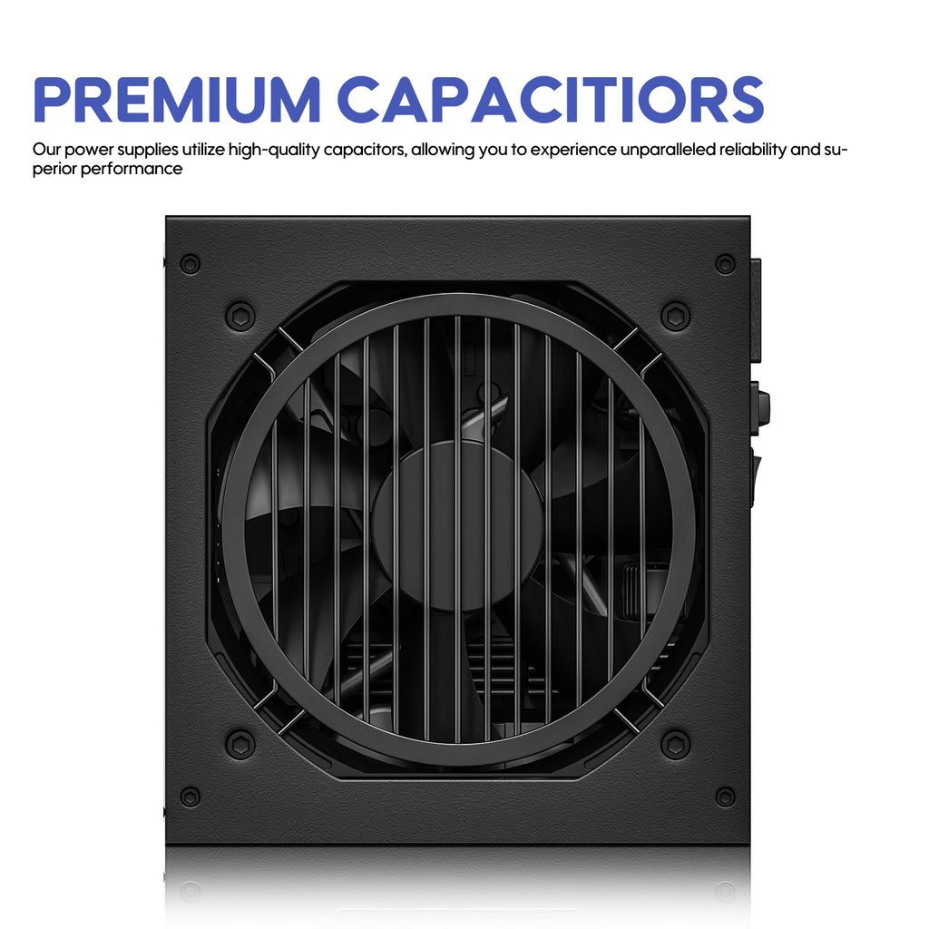 Vetroo 850W Power Supply Dual PCIe 5.1 ATX 3.1 Ready, 80 Plus Gold Full Modular, Quiet Operation with 120mm FDB Fan, 10-Year Warranty