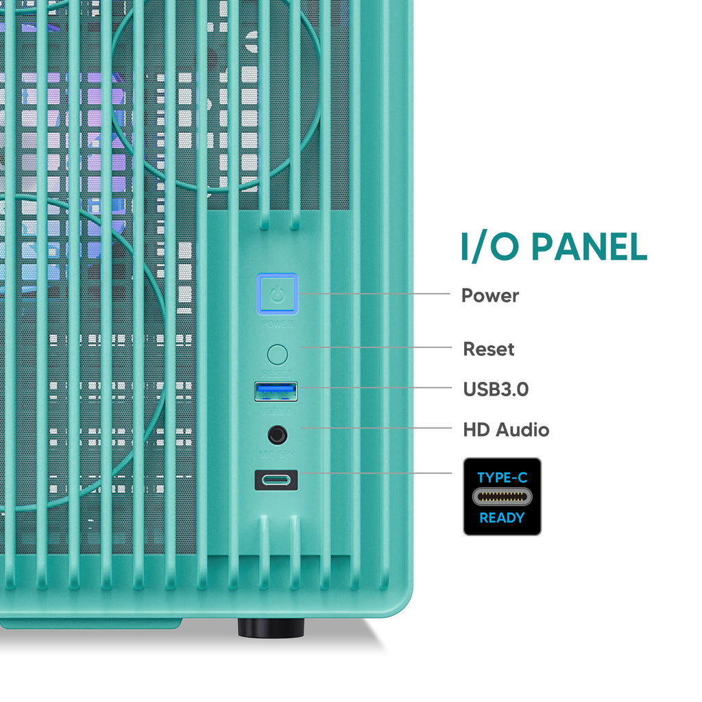 Vetroo M06 Gaming PC Case – Compact High Airflow Micro-ATX / Mini-ITX Chassis with Mesh Front & Modern Design