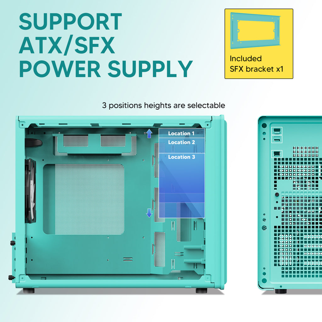 Vetroo M06 Gaming PC Case – Compact High Airflow Micro-ATX / Mini-ITX Chassis with Mesh Front & Modern Design