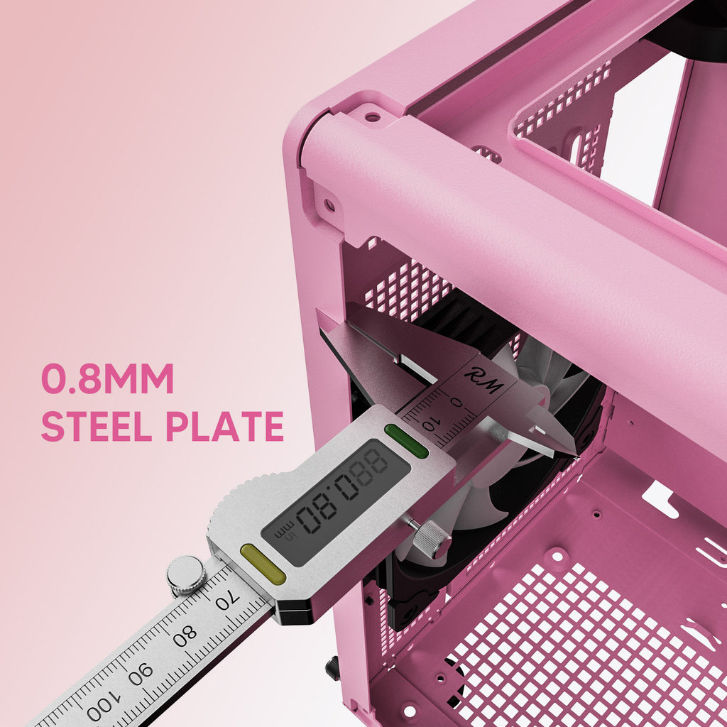 Vetroo M06 Gaming PC Case – Compact High Airflow Micro-ATX / Mini-ITX Chassis with Mesh Front & Modern Design