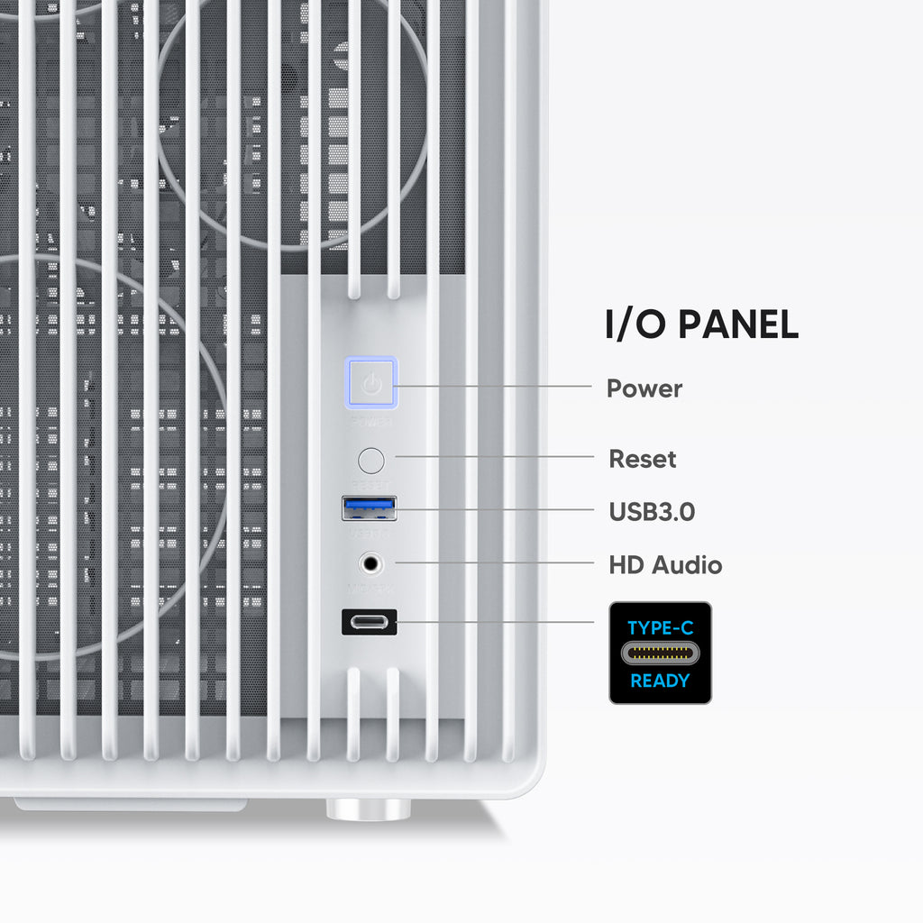 Vetroo M06 Gaming PC Case – Compact High Airflow Micro-ATX / Mini-ITX Chassis with Mesh Front & Modern Design