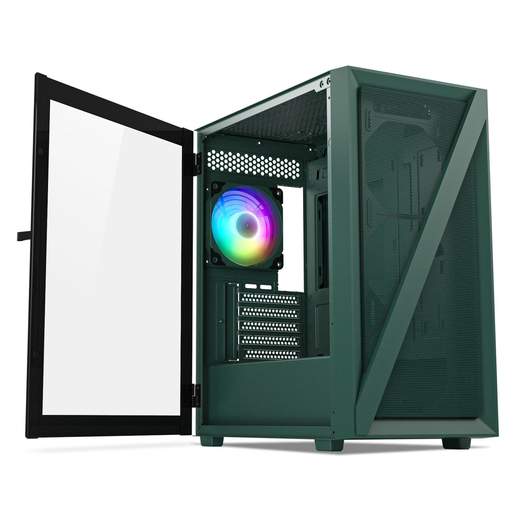 Vetroo M05 Compact Computer Case Micro ATX, Black / White / Green / Pink