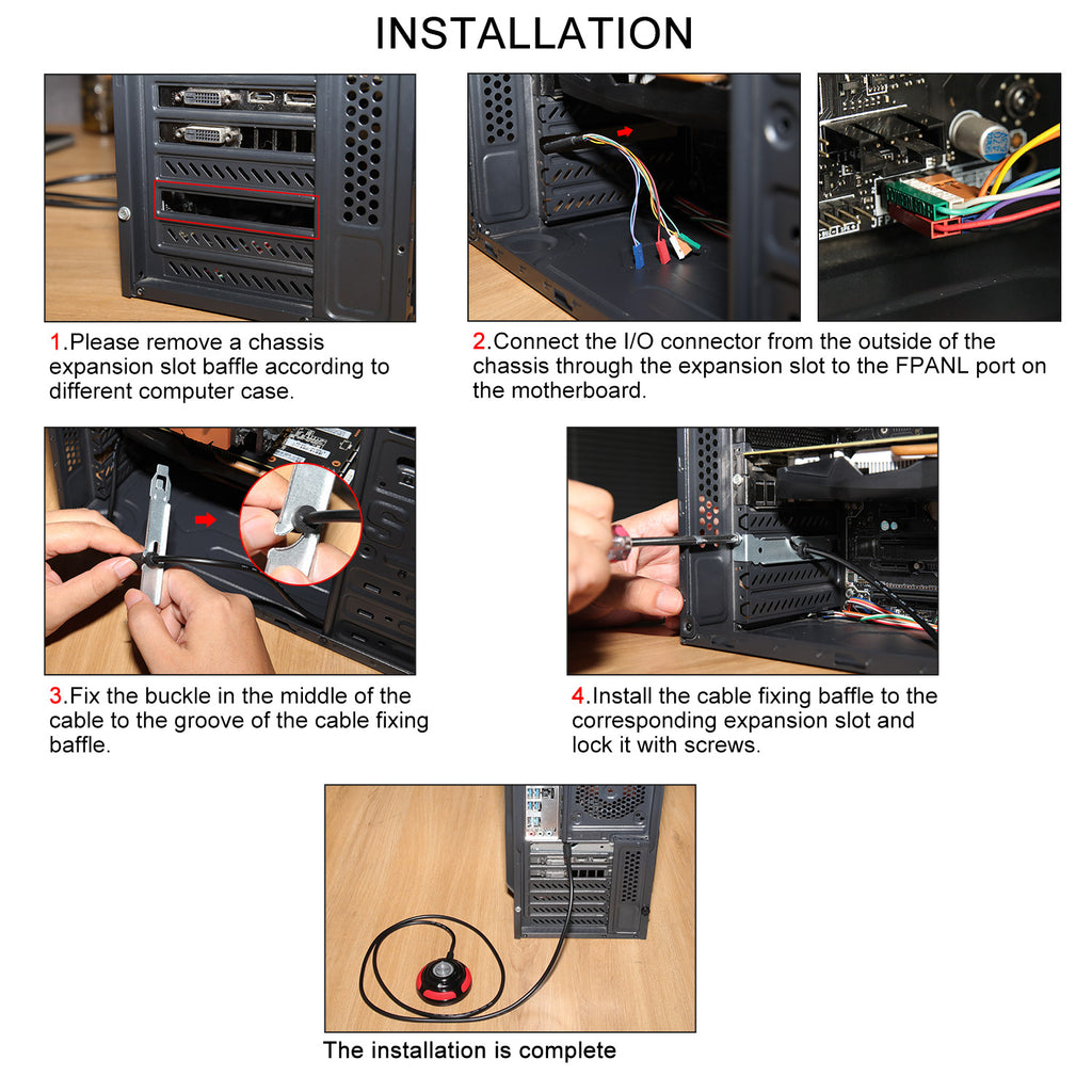 Vetroo PC Case Power Supply Extension Cables Reset Switch