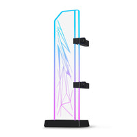 Vetroo V2 ARGB 3-Pin GPU Support Bracket, Edge-Lit Tempered Glass GPU Holder Brace
