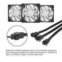 Vetroo 2 Pack 1 to 3 Converter PWM Fan Splitter Cable