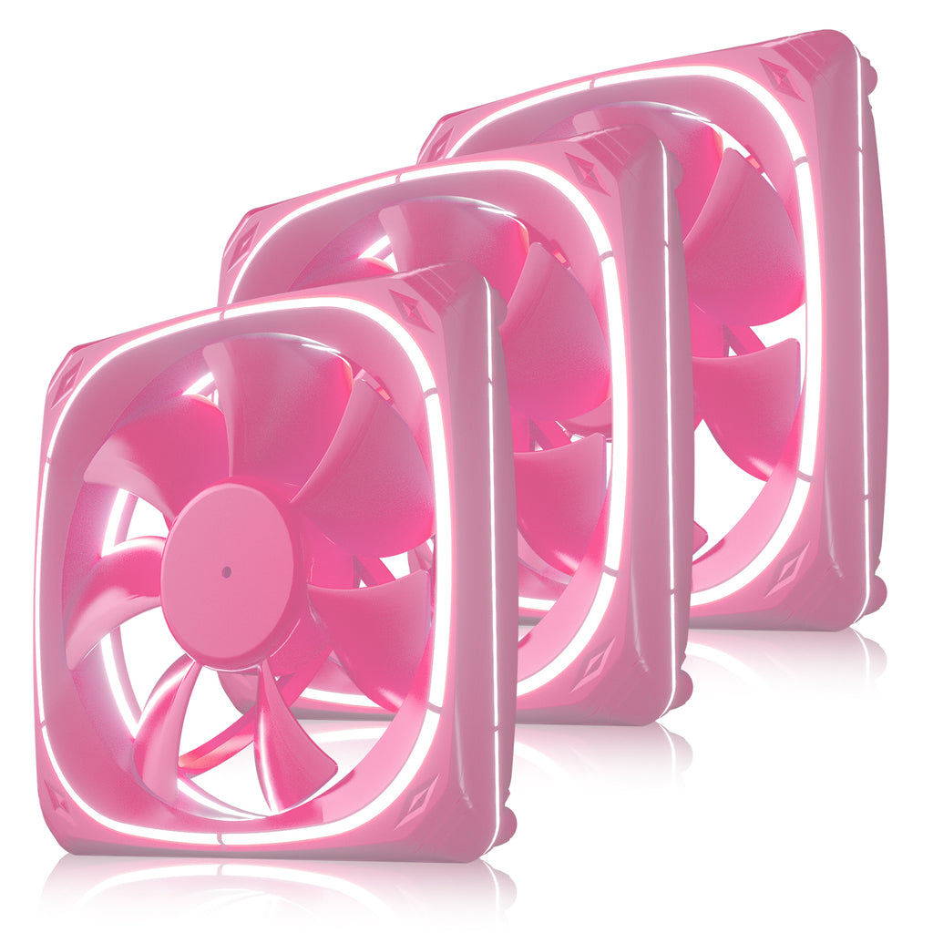 Vetroo DF120 120mm Cooling Fan White LED Macaron Frame Case