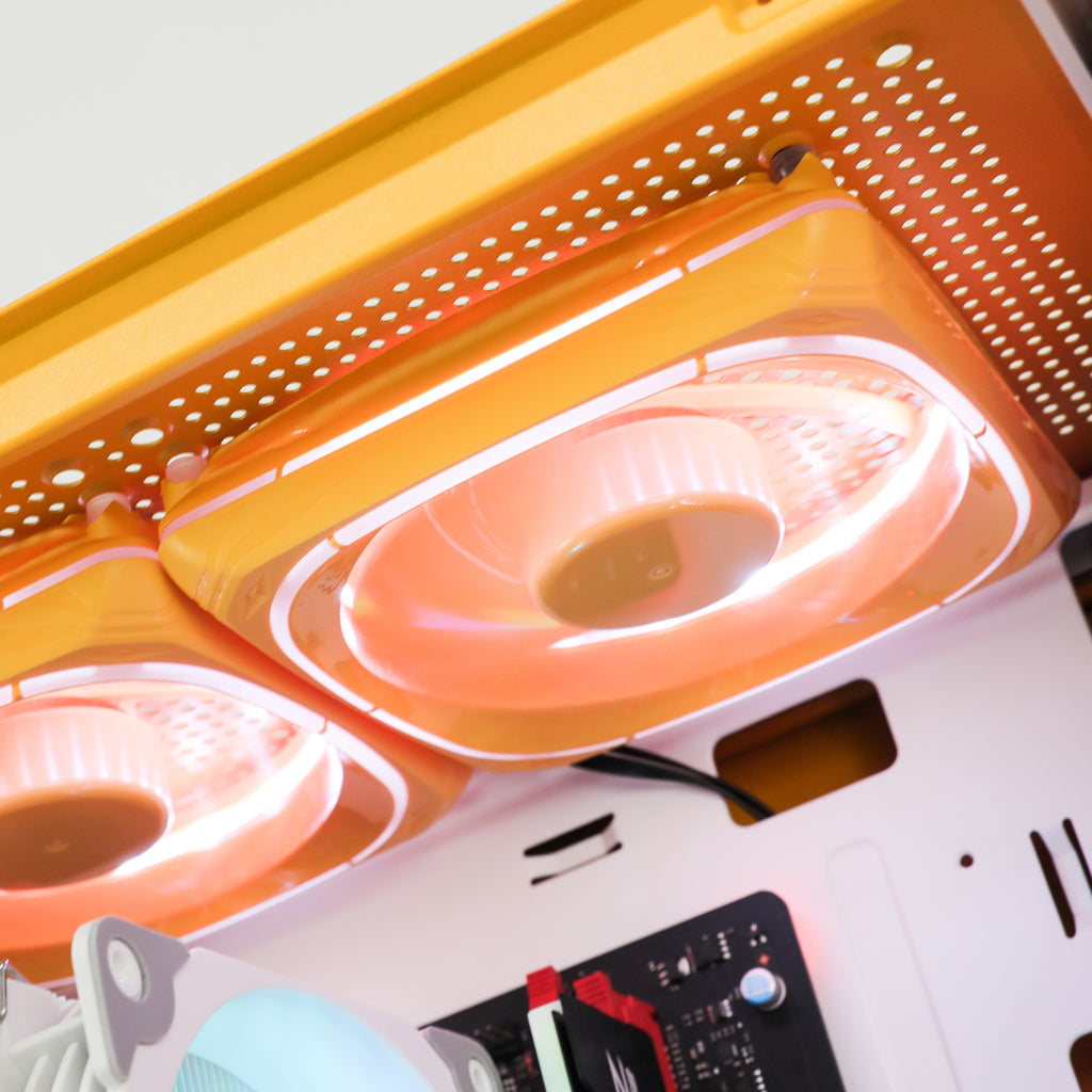 Vetroo DF120 120mm Cooling Fan White LED Macaron Frame Case