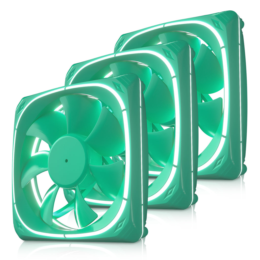 Vetroo DF120 120mm Cooling Fan White LED Macaron Frame Case