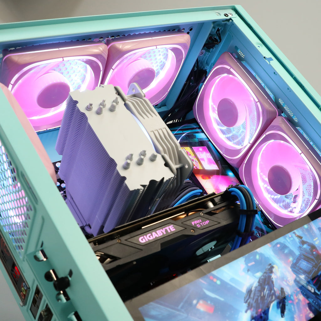 Vetroo DF120 120mm Cooling Fan White LED Macaron Frame Case