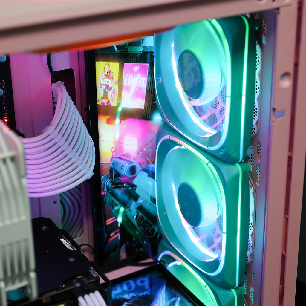 Vetroo DF120 120mm Cooling Fan White LED Macaron Frame Case