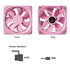 Vetroo DF120 120mm Cooling Fan White LED Macaron Frame Case