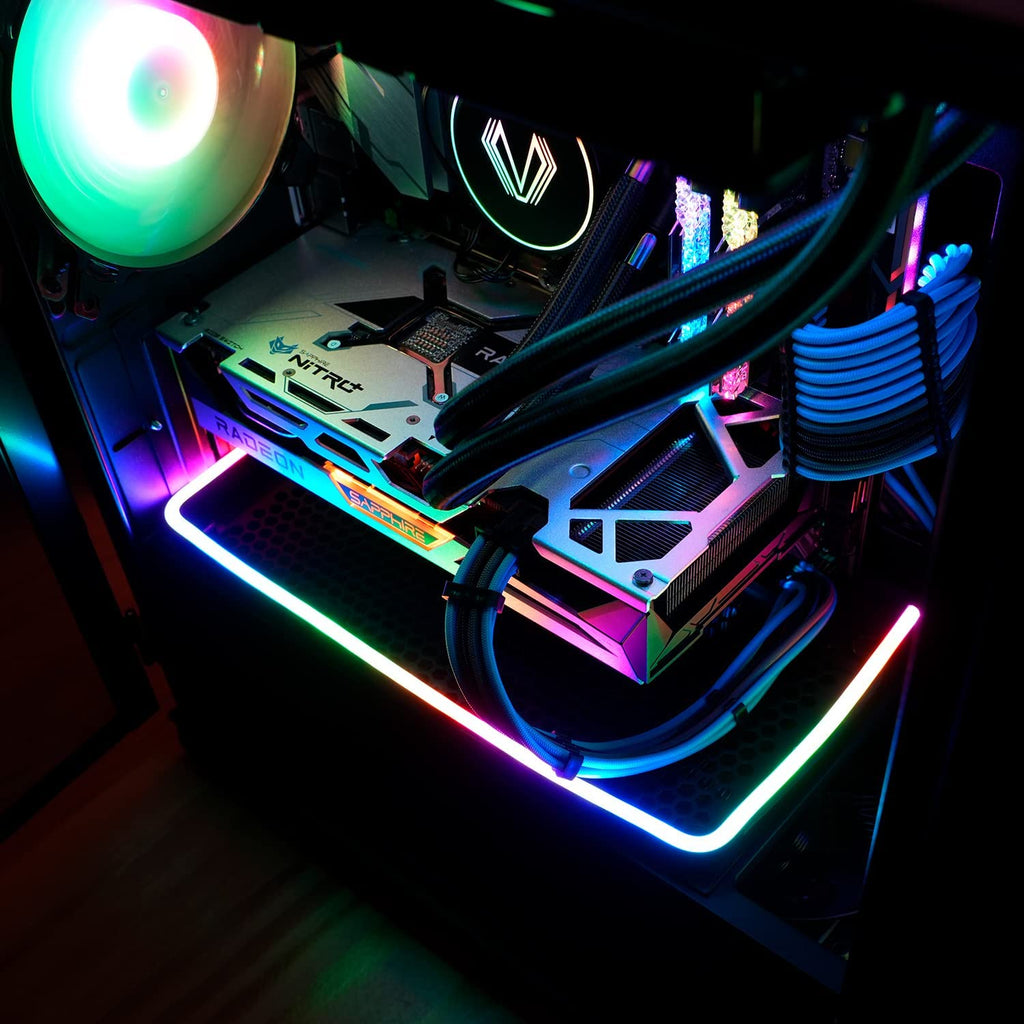 Vetroo Magnetic ARGB LED Strips Flexible 21.7 inches 5V 3PIN for PC for Aura SYNC, Gigabyte RGB Fusion, MSI Mystic Light Sync