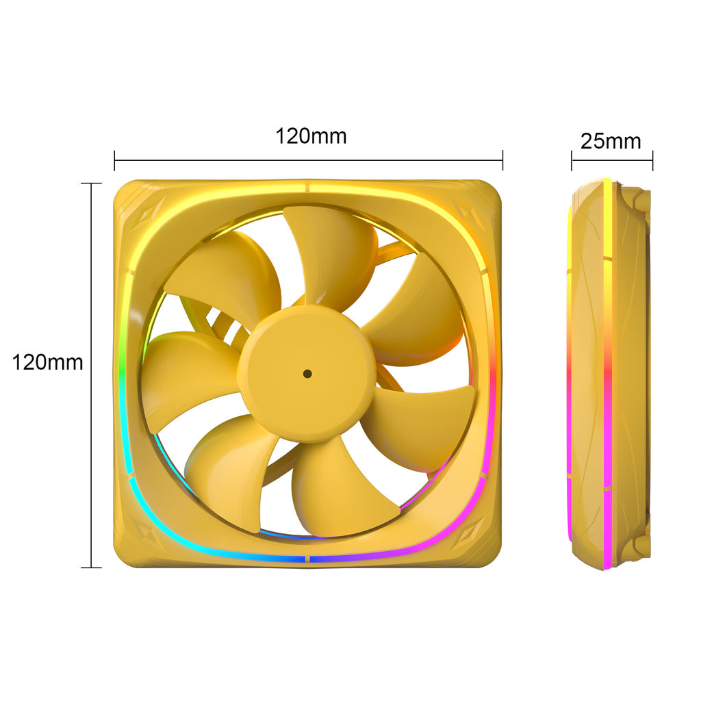 Vetroo CF120 120mm Macaron Frame ARGB Case Cooling Fan