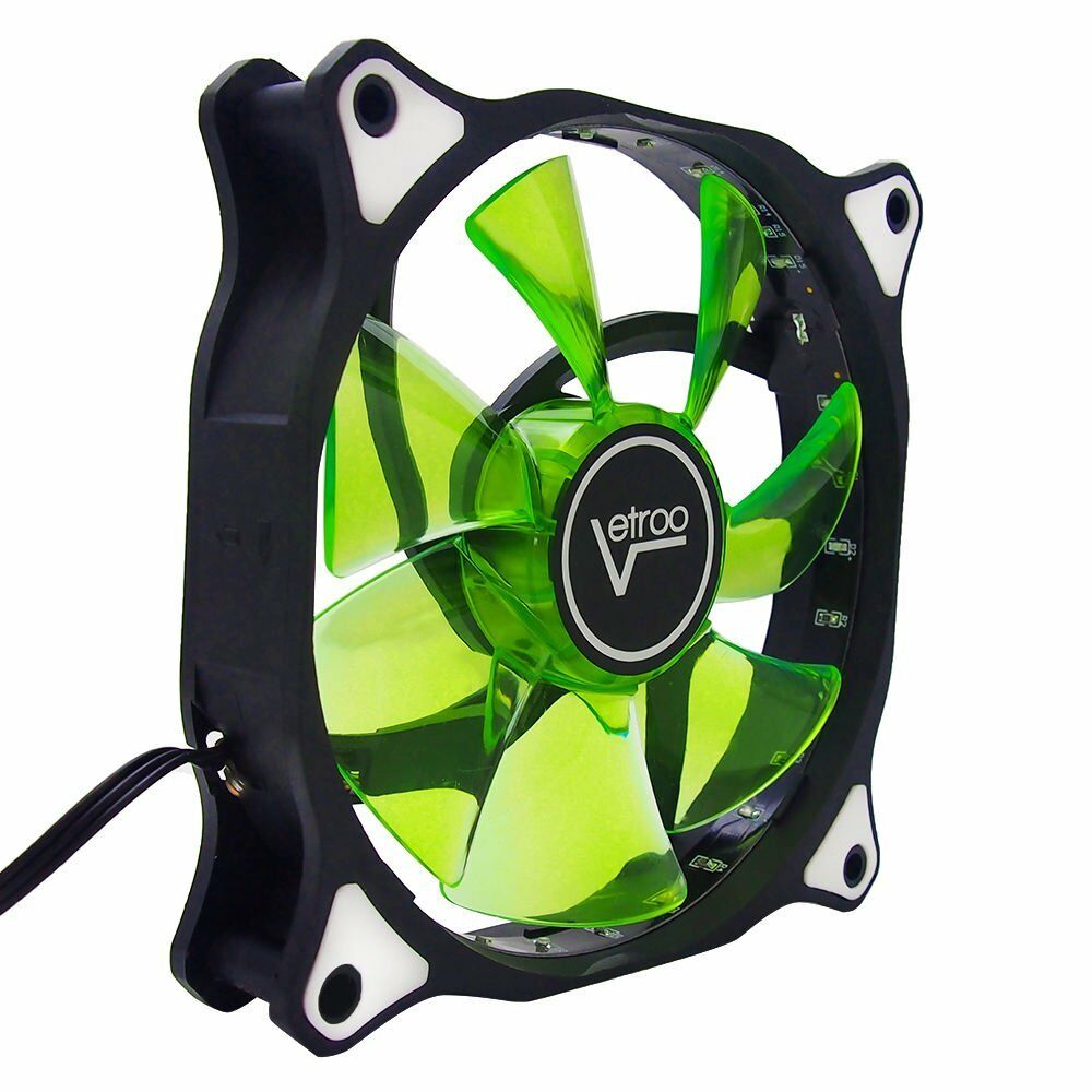 Vetroo 120mm LED Neon Computer PC Case Cooling Fan