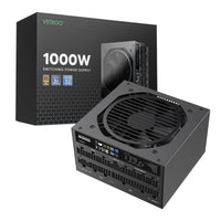 Vetroo 1000W Power Supply ATX 3.1 Ready, Dual PCIe 5.1, 80 Plus Gold, Fully Modular FDB Fan