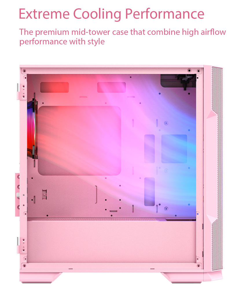 Vetroo M03 M-ATX Gaming PC Case, 4 colors