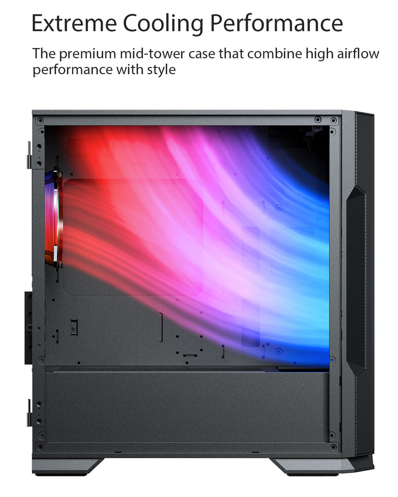 Vetroo M03 M-ATX Gaming PC Case, 4 colors