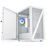 Vetroo M05 Compact Computer Case Micro ATX, Black / White / Green / Pink