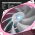 Vetroo 120mm ARGB LED Case Fan w/ 5V 3 Pin Addressable Motherboard SYNC Controller