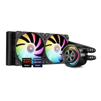 Vetroo R240 Liquid CPU Cooler, Replaceable Cover Design, 2x120mm ARGB & PWM Fans, Low-Noise Operation, 240mm Radiator 250W TDP, Controller Hub Included, for AMD AM5/AM4 & Intel LGA 1851/1700/1200/115X