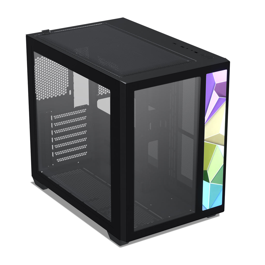 Colorcore Device Front Panel Vetroo Front Panel with Addressable RGB LED Strip Colorful Mosaics Rep