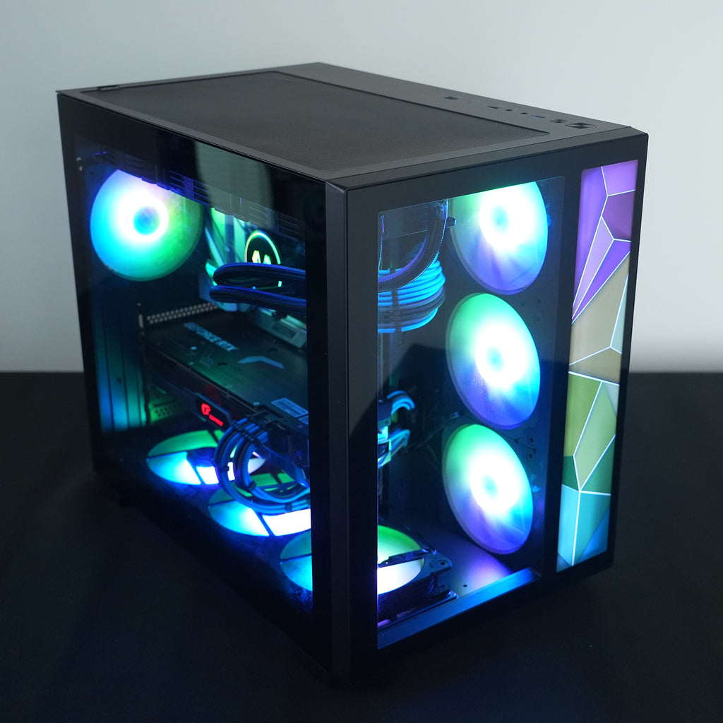 Computer Case Front Panel Rgb Vetroo Front Panel with Addressable RGB LED Strip Colorful Mosaics Rep