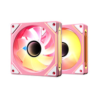 Vetroo Pink LR120 120mm Reverse Fan Blade Infinite Mirror Design ARGB & PWM PC Case Fan, FDB Bearing