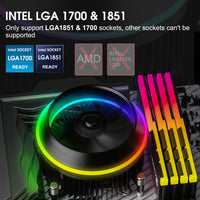 Vetroo Eclipse Low-Profile CPU Cooler for Intel LGA 1851 & 1700, 95W TDP