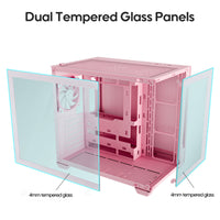 Vetroo AL900 Mid Tower PC Case – Hidden Connectors, ARGB Fan, Cable Management, Supports 160mm CPU, 410mm GPU, 360mm Water Cooling-Vetroo