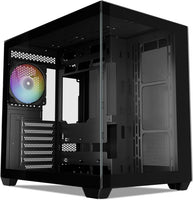Vetroo AL900 Mid Tower PC Case – Hidden Connectors, ARGB Fan, Cable Management, Supports 160mm CPU, 410mm GPU, 360mm Water Cooling-Black-Vetroo