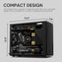 Vetroo M06 Micro-ATX Computer Case Gaming PC Case, Strong Cooling Mesh, Adjustable Power Supply Height, Supports up to 240mm Water Cooler & 5 x 120mm Fans, Compact Size
